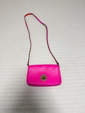 kate spade Neon Pink Crossbody with Gold Turn-Lock